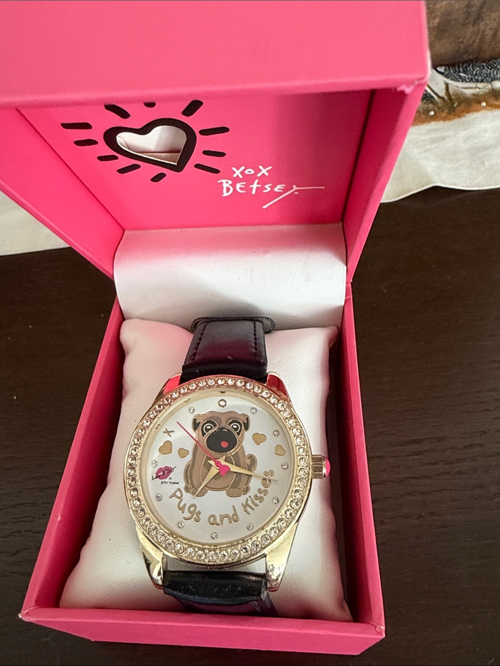 “BETSEY JOHNSON” NIB Adorable Pug Watch
